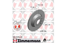 Brzdový kotouč ZIMMERMANN 100.3315.20