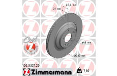 Brzdový kotouč ZIMMERMANN 100.3321.20