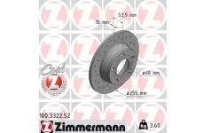 Brzdový kotouč ZIMMERMANN 100.3322.52