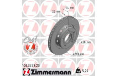 Brzdový kotouč ZIMMERMANN 100.3337.20