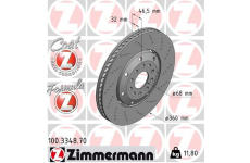 Brzdový kotouč ZIMMERMANN 100.3348.70