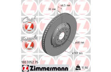 Brzdový kotouč ZIMMERMANN 100.3352.75