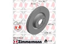 Brzdový kotúč ZIMMERMANN 100.3378.20