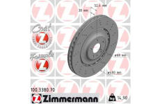 Brzdový kotouč ZIMMERMANN 100.3380.70