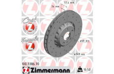 Brzdový kotouč ZIMMERMANN 100.3386.70