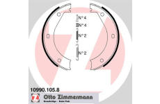 Sada brzd. čeľustí parkov. brzdy ZIMMERMANN 10990.105.8