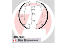 Sada brzdových čelistí, parkovací brzda ZIMMERMANN 10990.105.9