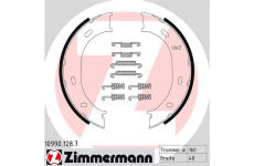 Sada brzdových čelistí, parkovací brzda ZIMMERMANN 10990.128.7