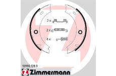 Sada brzdových čelistí, parkovací brzda ZIMMERMANN 10990.128.9