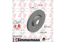 Brzdový kotouč ZIMMERMANN 110.2207.20