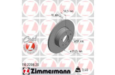 Brzdový kotouč ZIMMERMANN 110.2208.20