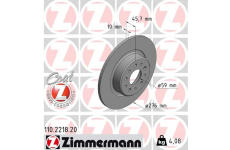 Brzdový kotouč ZIMMERMANN 110.2218.20