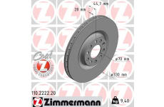 Brzdový kotouč ZIMMERMANN 110.2222.20