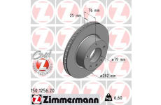 Brzdový kotúč ZIMMERMANN 150.1256.20