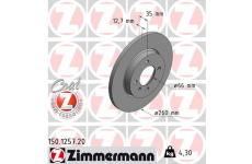 Brzdový kotouč ZIMMERMANN 150.1257.20