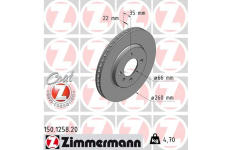 Brzdový kotúč ZIMMERMANN 150.1258.20