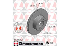 Brzdový kotúč ZIMMERMANN 150.1261.20