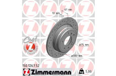 Brzdový kotúč ZIMMERMANN 150.1267.52