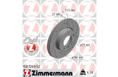 Brzdový kotouč ZIMMERMANN 150.1269.52