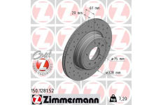 Brzdový kotúč ZIMMERMANN 150.1281.52