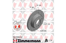 Brzdový kotúč ZIMMERMANN 150.1283.52