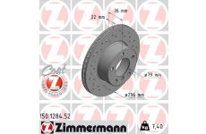 Brzdový kotouč ZIMMERMANN 150.1284.52