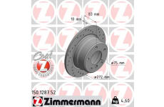 Brzdový kotouč ZIMMERMANN 150.1287.52