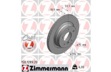 Brzdový kotouč ZIMMERMANN 150.1289.20