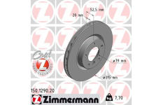 Brzdový kotouč ZIMMERMANN 150.1290.20