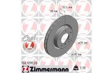 Brzdový kotouč ZIMMERMANN 150.1291.20