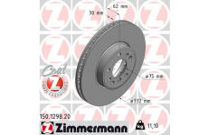 Brzdový kotúč ZIMMERMANN 150.1298.20