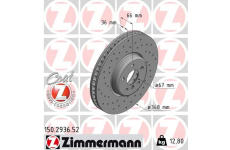 Brzdový kotouč ZIMMERMANN 150.2936.52