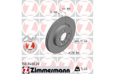 Brzdový kotouč ZIMMERMANN 150.3400.20