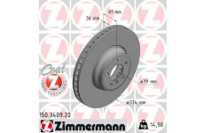 Brzdový kotouč ZIMMERMANN 150.3409.20