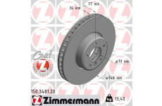 Brzdový kotúč ZIMMERMANN 150.3481.20