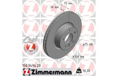 Brzdový kotúč ZIMMERMANN 150.3494.20