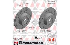 Brzdový kotouč ZIMMERMANN 150.3497.53