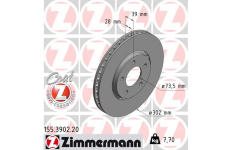 Brzdový kotouč ZIMMERMANN 155.3902.20