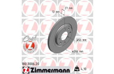 Brzdový kotouč ZIMMERMANN 180.3006.20