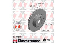 Brzdový kotúč ZIMMERMANN 180.3013.20