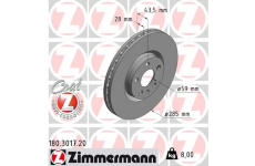 Brzdový kotúč ZIMMERMANN 180.3017.20