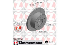 Brzdový kotúč ZIMMERMANN 180.3019.20