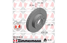 Brzdový kotouč ZIMMERMANN 180.3030.20