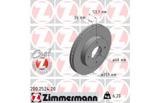 Brzdový kotouč ZIMMERMANN 200.2524.20