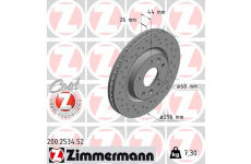 Brzdový kotúč ZIMMERMANN 200.2534.52