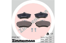 Sada brzdových destiček, kotoučová brzda ZIMMERMANN 20168.160.1