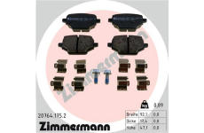 Sada brzdových destiček, kotoučová brzda ZIMMERMANN 20764.175.2