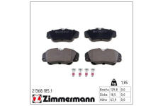 Sada brzdových destiček, kotoučová brzda ZIMMERMANN 21368.185.1