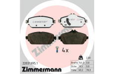 Sada brzdových platničiek kotúčovej brzdy ZIMMERMANN 22031.995.1