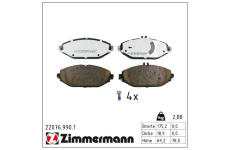 Sada brzdových destiček, kotoučová brzda ZIMMERMANN 22076.990.1